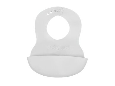 Soft baby bib with adjustable lock grey 835/01 Soft baby bib with adjustable lock grey 835/01