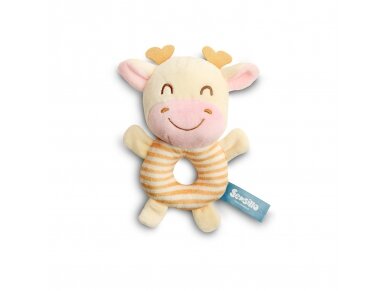 MINI ZOO RATTLE TOY – COW, 15cm
