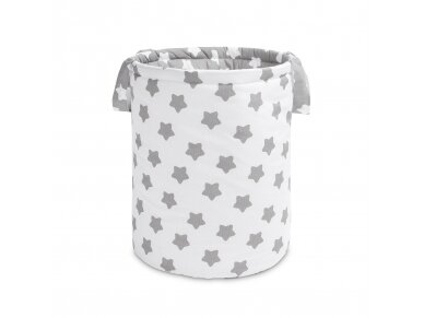BASKET FOR TOYS - STARS GREY (40x50) 1 BASKET FOR TOYS - STARS GREY (40x50) 1