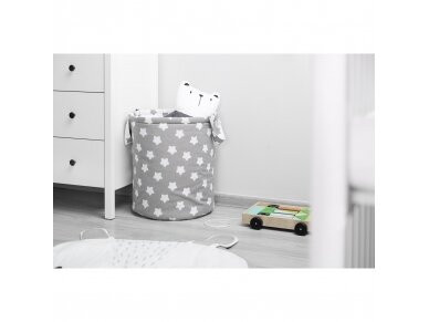 BASKET FOR TOYS - STARS GREY (40x50) 4