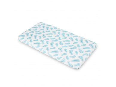 Printed Sheet –white, feathers blue, 120*60, 2213 Printed Sheet –white, feathers blue, 120*60, 2213