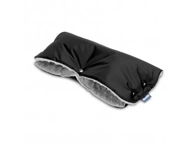 Minky pushchair hand muff – black