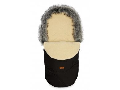 Eskimo Romper Bag – black/wool, 100x46, 8340