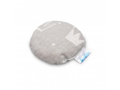 Hot-water Bottle With Cherry Stones – crowns grey, 15cm, 4405 Hot-water Bottle With Cherry Stones – crowns grey, 15cm, 4405