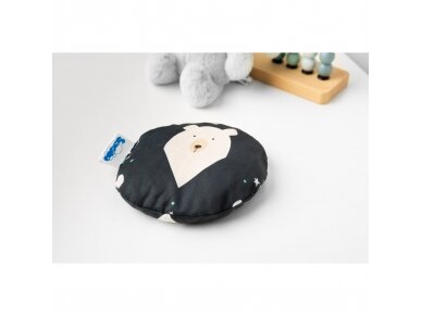 HOT-WATER BOTTLE WITH CHERRY STONES – black, bear, 15cm 1 HOT-WATER BOTTLE WITH CHERRY STONES – black, bear, 15cm 1