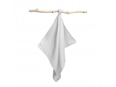 Muslin diaper – smooth grey 1
