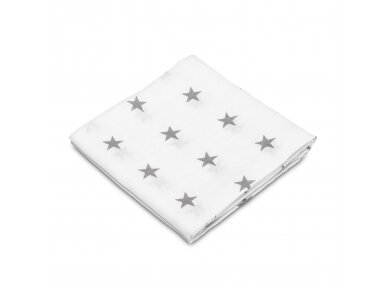 Muslin diaper – stars grey