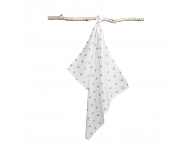 Muslin diaper – stars grey 1 Muslin diaper – stars grey 1