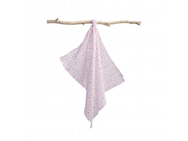 MUSLIN DIAPER 70X80 – HEARTS PINK-GREY, 70x80 1