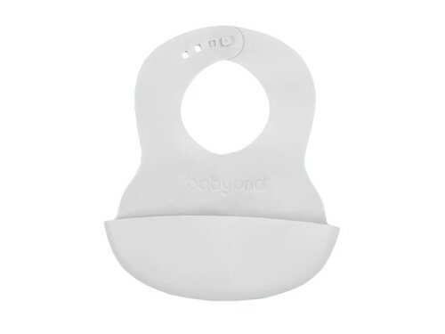 Soft baby bib with adjustable lock grey 835/01 Soft baby bib with adjustable lock grey 835/01