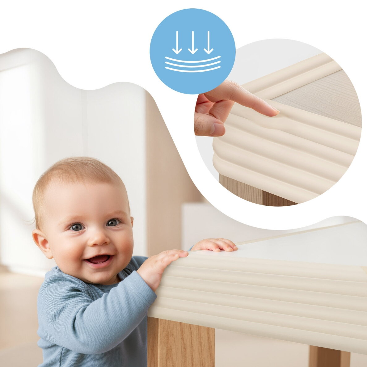 SIPO apsaugos juosta baldams kreminė 2m SBS-T11-L20 2