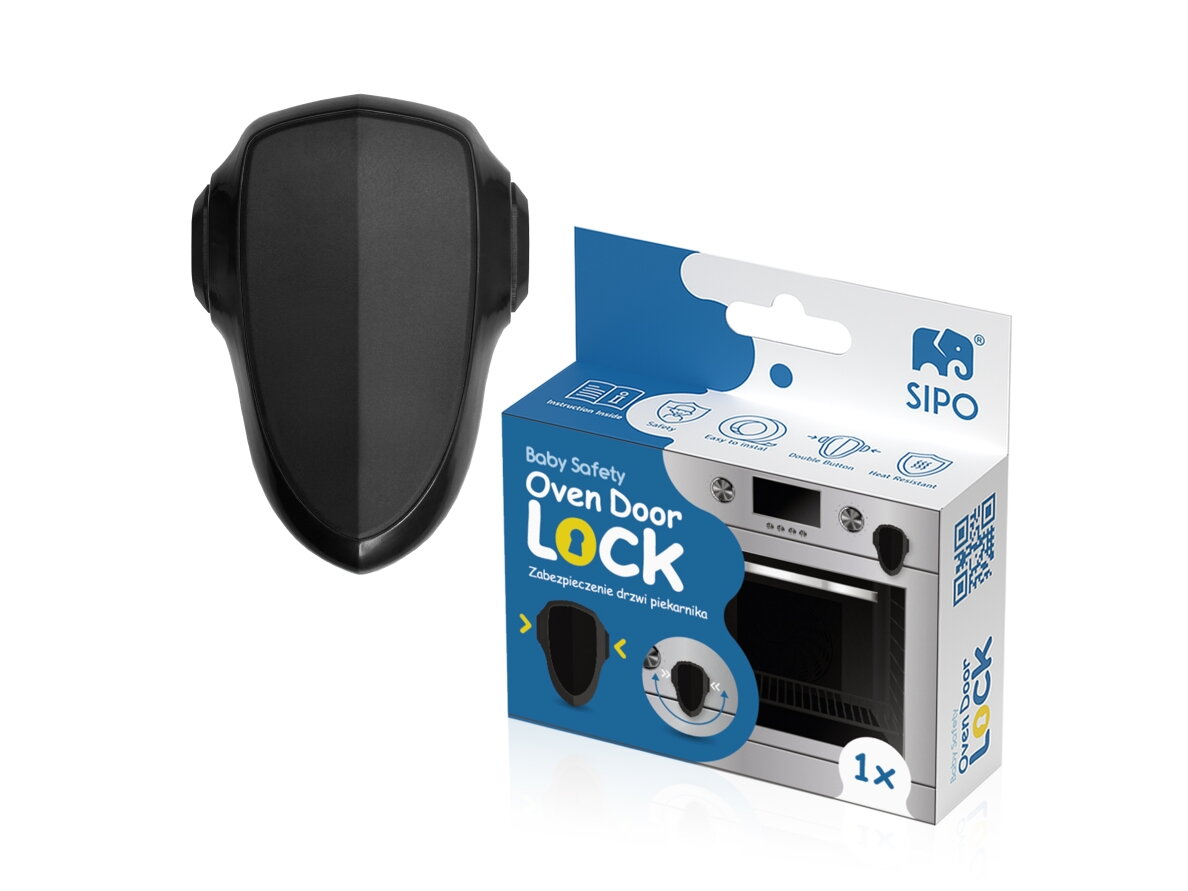SIPO baby safety oven door lock balck SBS-OV10B 1