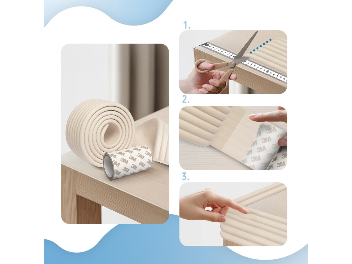 SIPO wide foam edge protector tape cream 2m SBS-T11-L20 3 SIPO wide foam edge protector tape cream 2m SBS-T11-L20 3