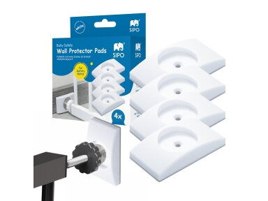 SIPO wall protector pads for safety gates 4 pcs white SBSWP01 SIPO wall protector pads for safety gates 4 pcs white SBSWP01