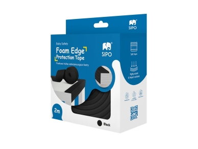 SIPO wide foam edge protector tape black 2m SBS-T11-L30 4