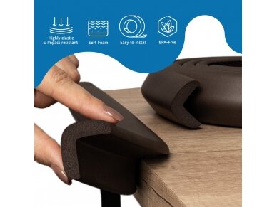 SIPO baby safety corner protection tape brown SBS-T11-F4 4 SIPO baby safety corner protection tape brown SBS-T11-F4 4