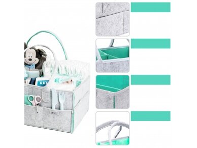 SIPO felt diaper caddy bag for baby accessories mint OF003 1 SIPO felt diaper caddy bag for baby accessories mint OF003 1