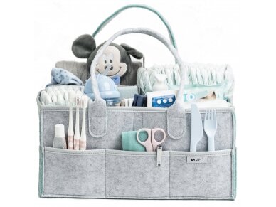 SIPO felt diaper caddy bag for baby accessories mint OF003 SIPO felt diaper caddy bag for baby accessories mint OF003