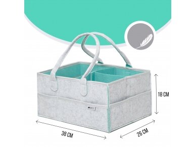 SIPO felt diaper caddy bag for baby accessories mint OF003 5