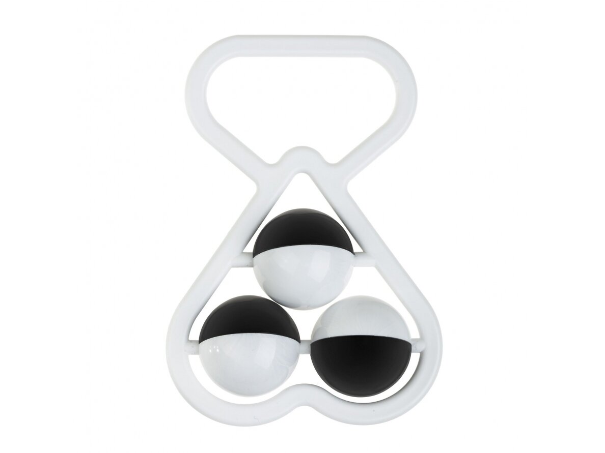 Black and white rattle with balls Catalogue number: 157 1