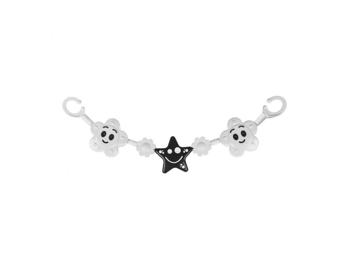 Pram rattle, black & white, star, 150 Pram rattle, black & white, star, 150