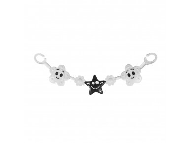 Pram rattle, black & white, star, 150 Pram rattle, black & white, star, 150