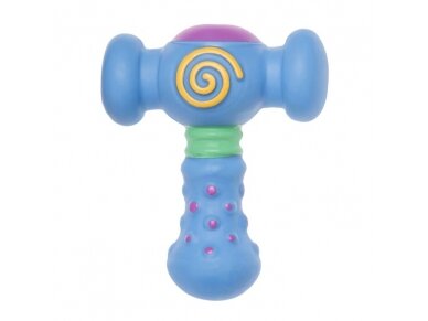 Tullo squeaky rubber hammer blue, 13 cm, 036 Tullo squeaky rubber hammer blue, 13 cm, 036