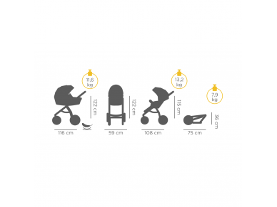 Tutis stroller VIVA LIFE 2/1, LEATHER, 1002085 8