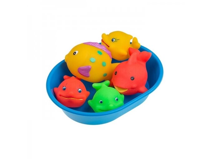 Rubber sea creatures in a baby bath 5pcs.blue 125 Rubber sea creatures in a baby bath 5pcs.blue 125