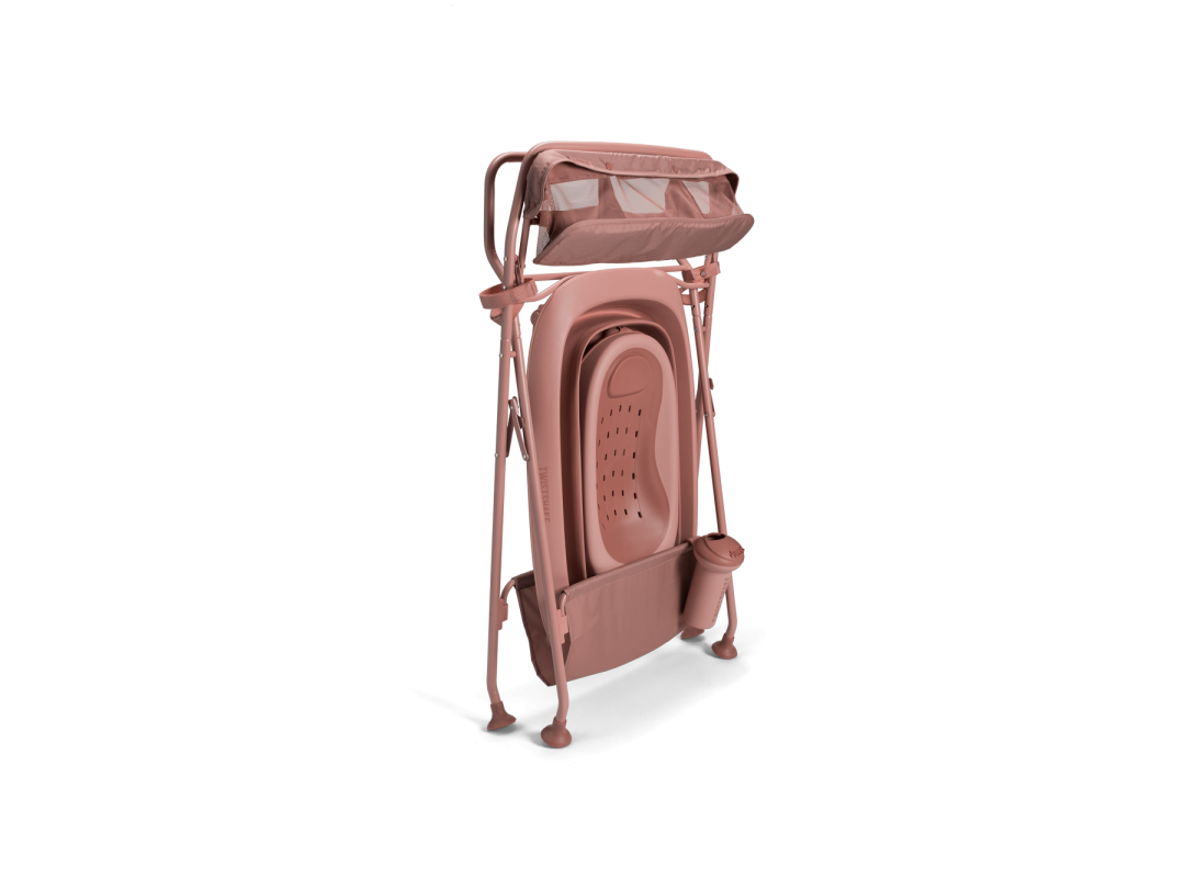Luxury Bath Kit Warm Blush - Foldable Baby Bathtub & Stand 79354 17