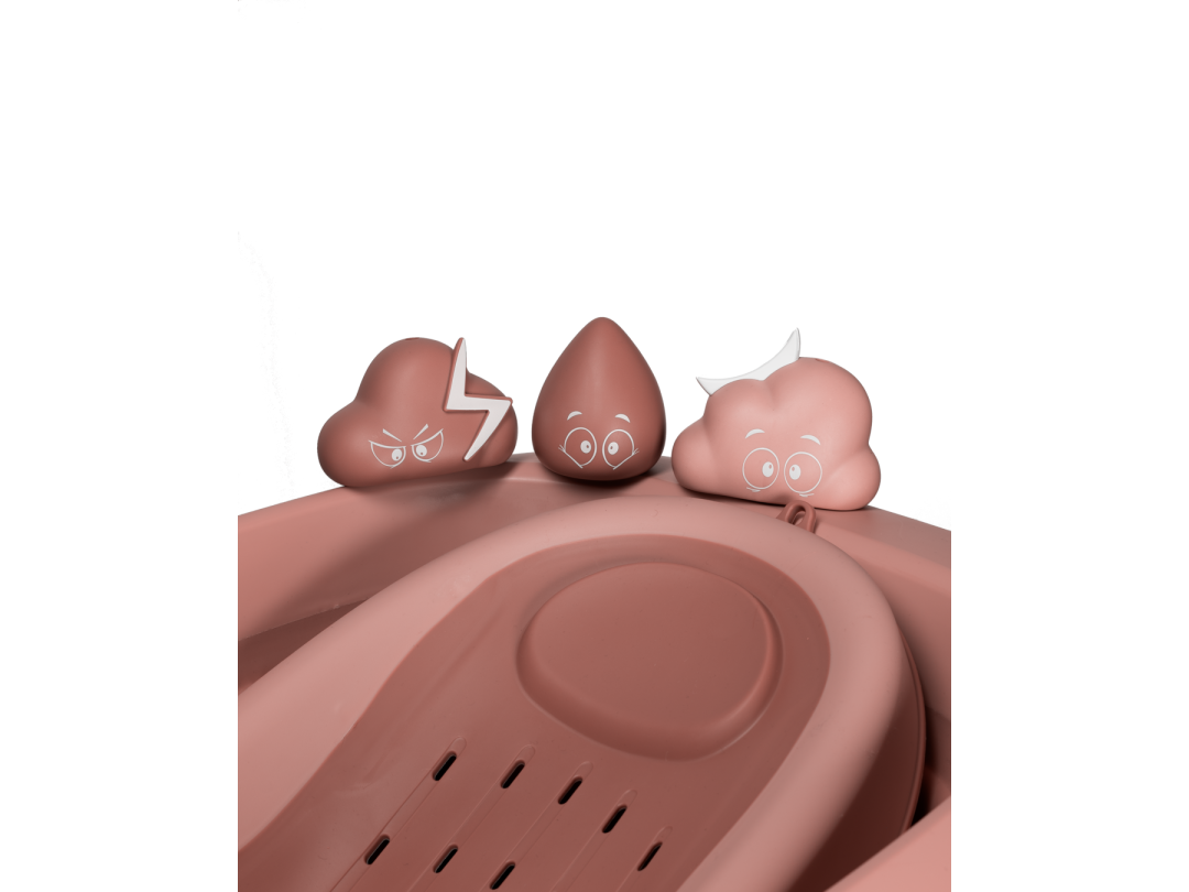 Luxury Bath Kit Warm Blush - Foldable Baby Bathtub & Stand 79354 6