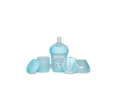 Twistshake Pro Double Anti-Colic Feeding Bottle 180ml Pastel Blue 79009 Twistshake Pro Double Anti-Colic Feeding Bottle 180ml Pastel Blue 79009