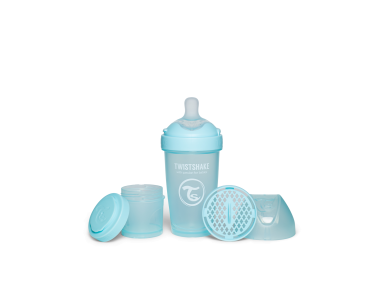 Twistshake Pro Double Anti-Colic Feeding Bottle 260ml Pastel Blue 79025 Twistshake Pro Double Anti-Colic Feeding Bottle 260ml Pastel Blue 79025