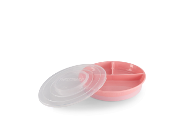 Twistshake Divided Plate 6+m Pastel Pink 78169 Twistshake Divided Plate 6+m Pastel Pink 78169