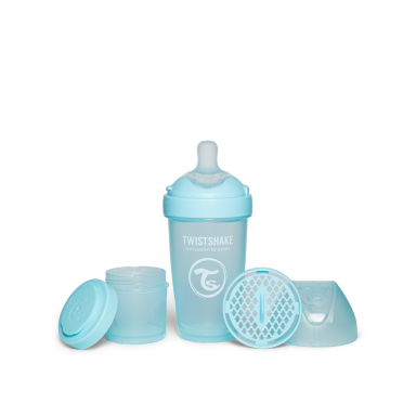 Twistshake buteliukas antikolikinis Pro Double 260ml mėlynas 79025 Twistshake buteliukas antikolikinis Pro Double 260ml mėlynas 79025
