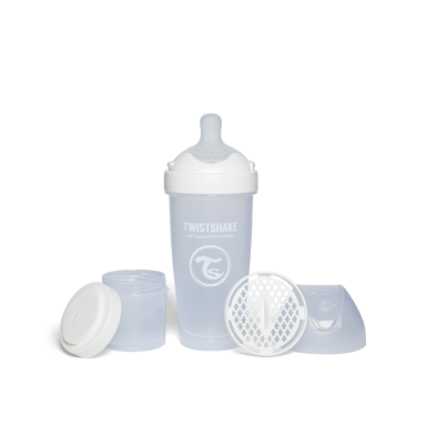 Twistshake buteliukas antikolikinis Pro Double 330ml baltas 79043 Twistshake buteliukas antikolikinis Pro Double 330ml baltas 79043
