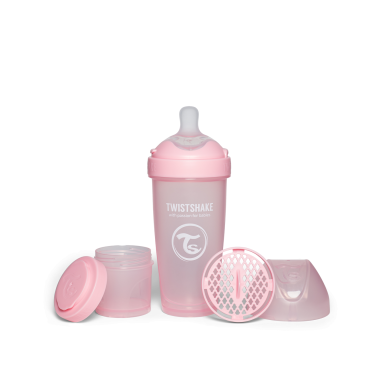 Twistshake buteliukas antikolikinis Pro Double 330ml rožinis 79040 Twistshake buteliukas antikolikinis Pro Double 330ml rožinis 79040