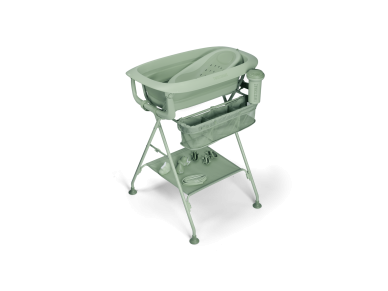 Twistshake Luxury Bath Kit sage- Foldable baby bathtub with bath stand v2 79353