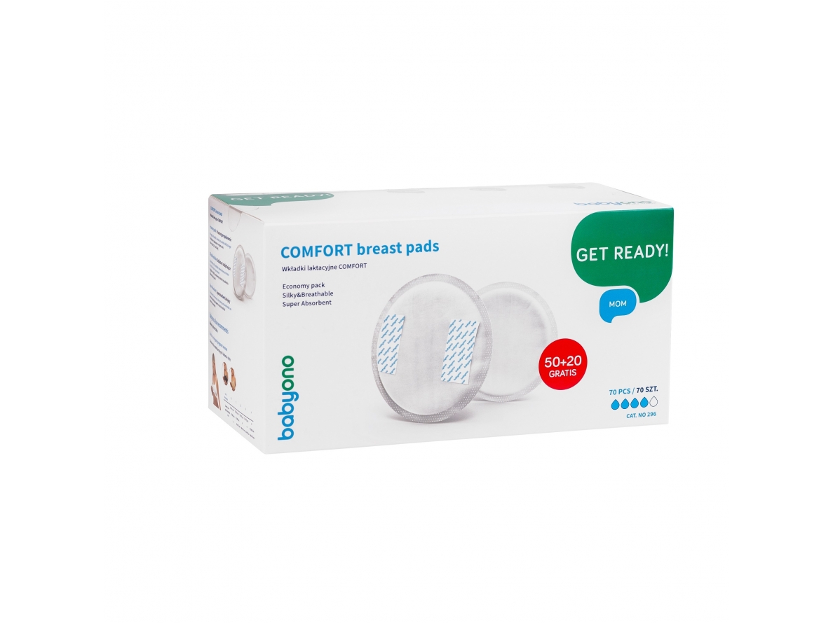 BabyOno COMFORT Breast Pads 70 pcs. 1