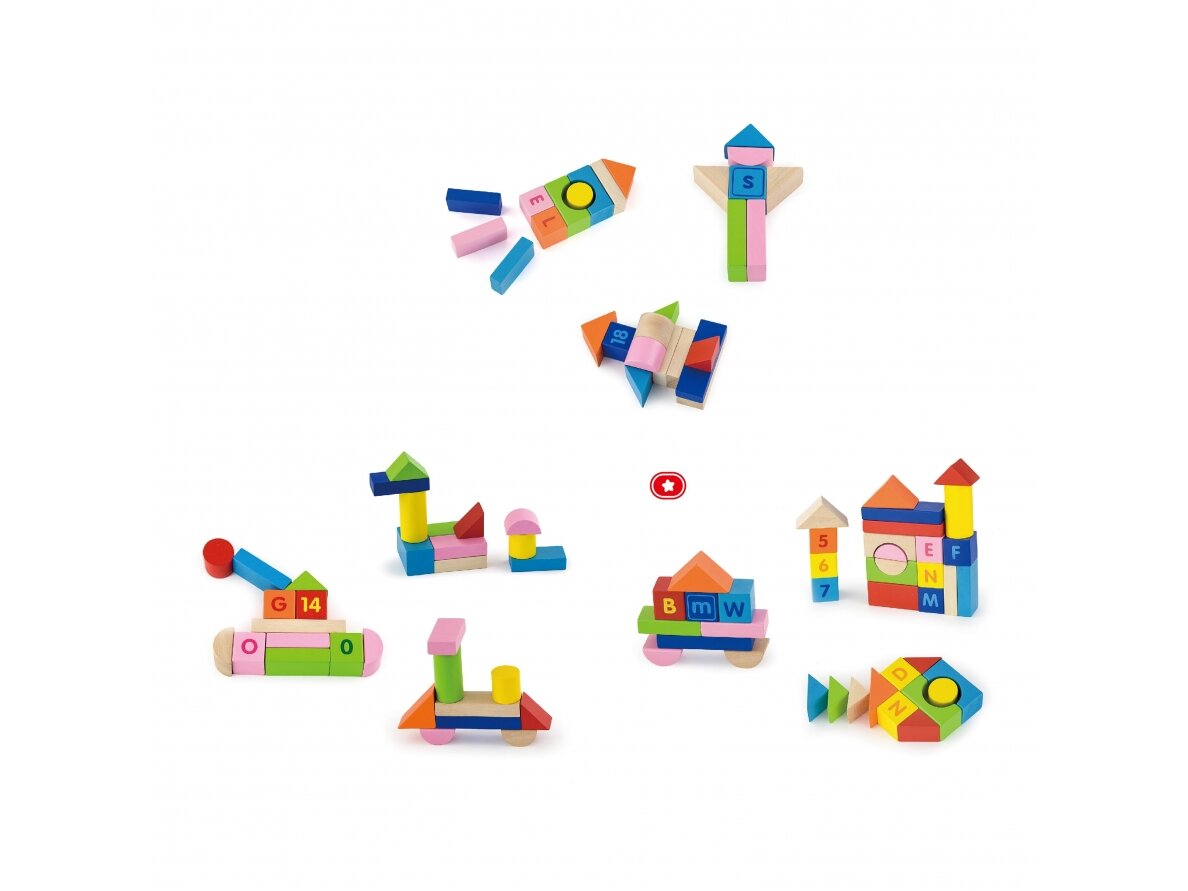 VIGA Wooden Blocks - 100pcs Alphabet & Numbers 50288 3 VIGA Wooden Blocks - 100pcs Alphabet & Numbers 50288 3